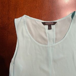 express | mint flowy split back tank